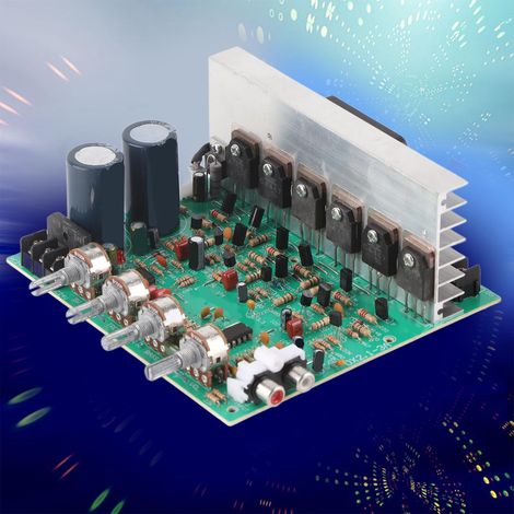 Carte d'amplificateur de puissance pour caisson de basses 2.1, carte d'amplificateur audio 3 canaux haute performance de 240 W (1/5)
