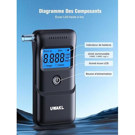 Alcohol Tester Digital LCD Display Portable Alcohol Tester Mouthpieces Alcohol Tester Mouthpieces Home Use Car Parties (1/4)