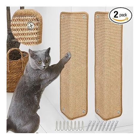 Sisal Cat Scratching Pad with Adhesive Tape, Mat, Wall Protection, 60 × 25 cm (Brown) (1/5)