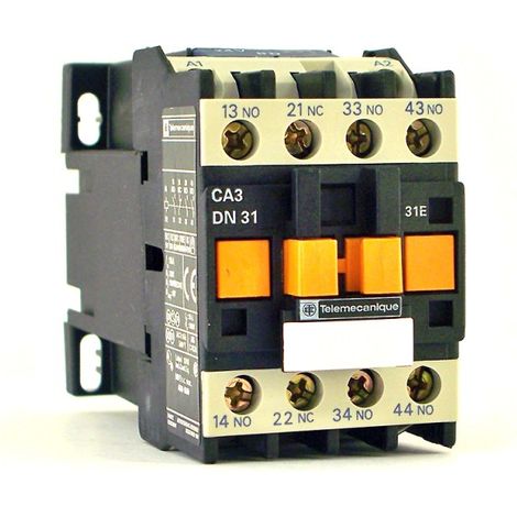 Contacteur auxiliaire 24VDC – CA3DN31BD – 2 contacts – Intensité 10A – Pour tableau électrique – Telemecanique Sensors