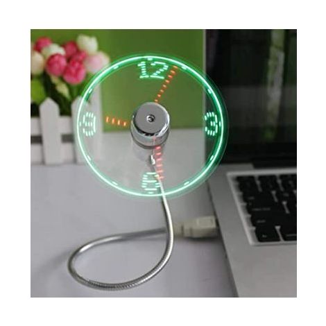 BDD USB-Laptop-Lüfter, LED-Smart-Uhr-Lüfter, kleiner blinkender Wortlüfter (1/5)