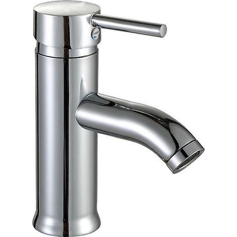 robinet De Lavabo Monotrou, Mitigeur De Lavabo De Salle De Bain, Nickel Bross (1/5)