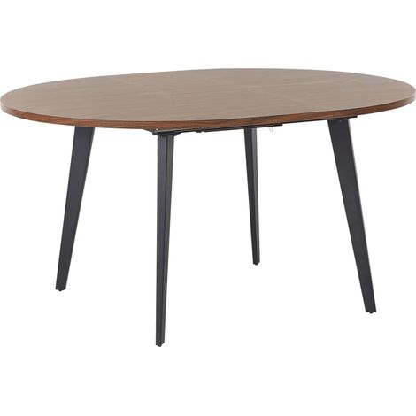 Extending Dining Table BOVINA Dark Brown 120/150 cm 120 cm