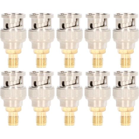 Kit de conversion d'instruments, 10 pièces, adaptateur coaxial RF, connecteur SMA femelle vers BNC mâle (1/5)