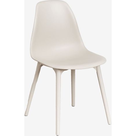 Lot de 2 chaises de jardin Scand en polypropylène SKLUM Tapioca Beige
