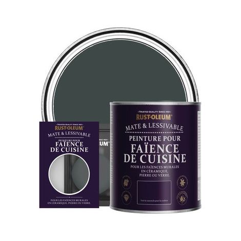Peinture pour Faïence de Cuisine, Finition Mate - Sable Noir (1/2)