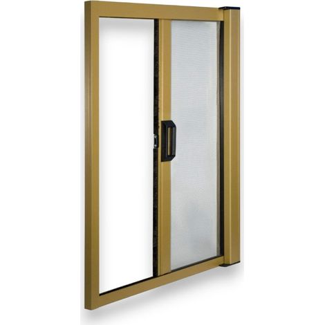 Zanzariera avvolgibile orizzontale 150x250h cm con profili in alluminio per porte e finestre -  Bronzo
