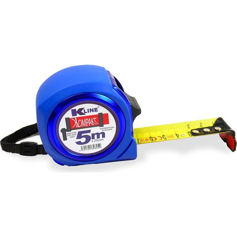 KELI - Mètre Ruban 5m Compact Magnétique Professionnel, Bi-matière, Rigidité Maximum 2,2m De Tenu, Quadruple Accroche, Ruban Extra Large De 25mm (1/3)