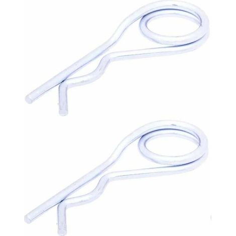 2x goupille beta double spire 7mm acier zingué remorque tracteur portail porte (1/2)
