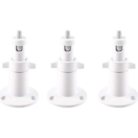 Lot de 3 supports muraux en métal blanc pour caméras de sécurité intelligentes Arlo – Support intérieur/extérieur réglable pour caméras Arlo et autres modèles compatibles (1/4)