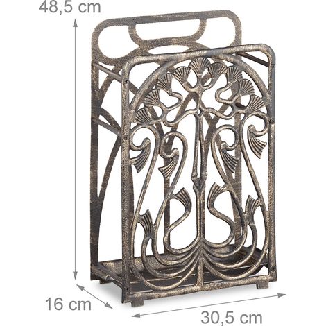 Paragüero vintage en aluminio fundido colector de agua retro antiguo vintage 48,5 bronce 130002222