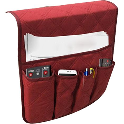 Sofa-Armlehnentasche, Nachttischtasche, Seitentasche, Aufbewahrung für Zeitungen, Fernbedienung und Handy