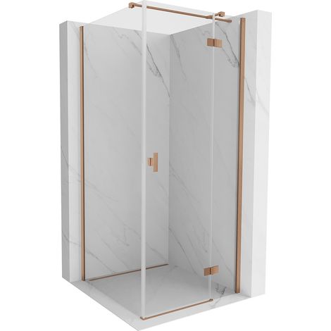 Mexen Mist H T Duschkabine zum Öffnen rechts 95 x 95 cm, transparent, gebürstetes Kupfer - 8A5T-095-095-65-00-P (1/5)
