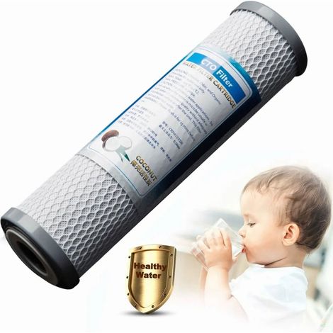 Cartouche filtrante à eau CTO à charbon actif de coque de noix de coco pour filtre de 10 pouces (1/5)