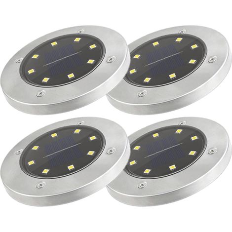 Suprema LUCE SOLARE SEGNAPASSO CON SENSORE CREPUSCOLARE 4 PZ, 8 led x 0,2 watt, 10 lumen (1/3)
