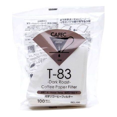 Filtro Cafec - TH2/T83, taza blanca, 100 unidades, DC1-100W