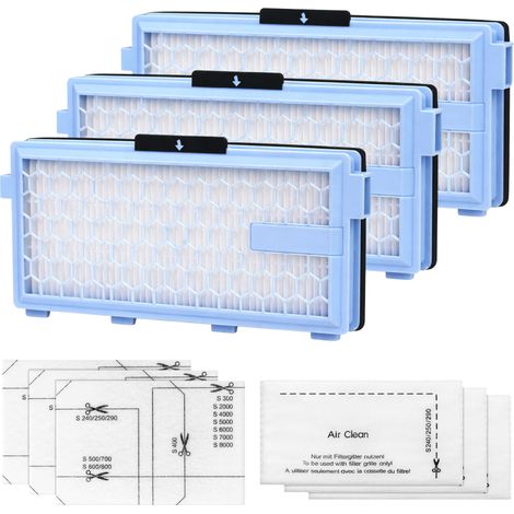 Filtres pour Miele compatible Aspirateur Compact C1 C2 Complete C2 C3 Série S4 S5 S6 S8 SA-SF 50 SF-AA 50 [Lot 9] Phonillico® (1/5)