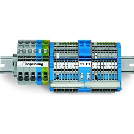 Distribution set Wago 821-122 2 disjoncteurs FI 14 circuits
