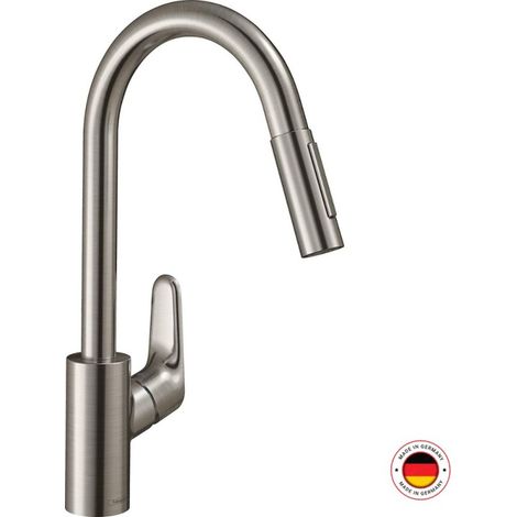 Hansgrohe Focus M41 Mezclador monomando de cocina 240, ducha extraíble, 2jet, sBox, 73880000 (1/5)