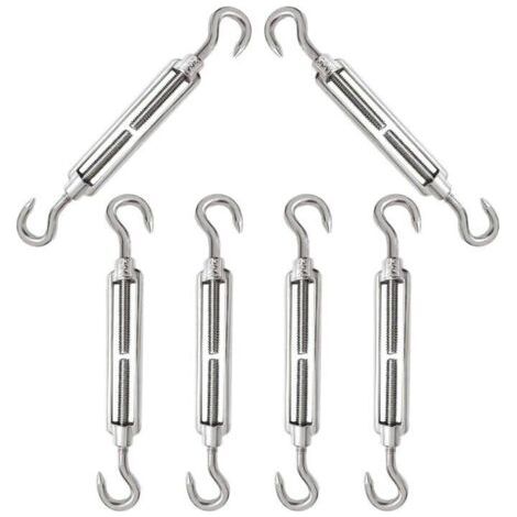 Tendeur Ridoir, De Fil Crochet Et Crochet, Cable, INOX, M6 Cable Acier Inoxydable, Vis Tendeur, Ridoir INOX (M5,6 Pièces) - M5,6PC (1/5)