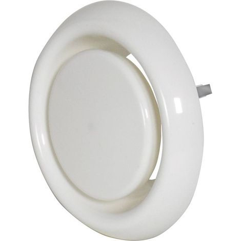 Fränkische Soupape à disque arrivée/évac. profi-air DN 125 blanc en plastique avec ressort de serr., 78312630