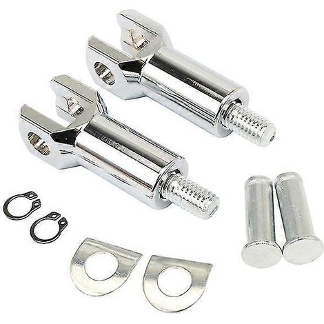 Motorrad-Soziusfußrasten-Halterungssatz (2,25 Zoll) für Harley Softail Fat Boy Cross Bones FLSTSB (2000–2006) – Chrom (1/5)