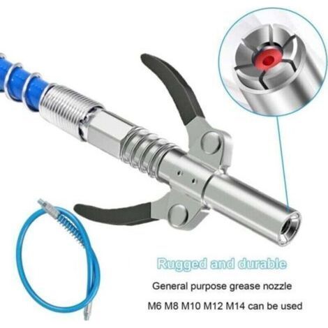 pair 3x Embout Pompe a Graisse avec Tuyau Flexible, Pompe a Graisse Pneumatique Electrique Manuelle,Coupler G pour Pompe à Graisseur Convient pour Tous Types de Presses à Graisse (Double poignée) (1/3)