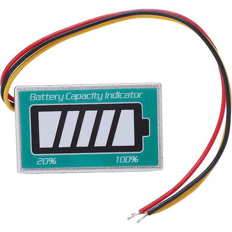 Batteriemessgerät, Spannungsprüfer, Kapazitätsüberwachungsanzeige 8-63V für Auto, Fahrzeug, Boot 24V