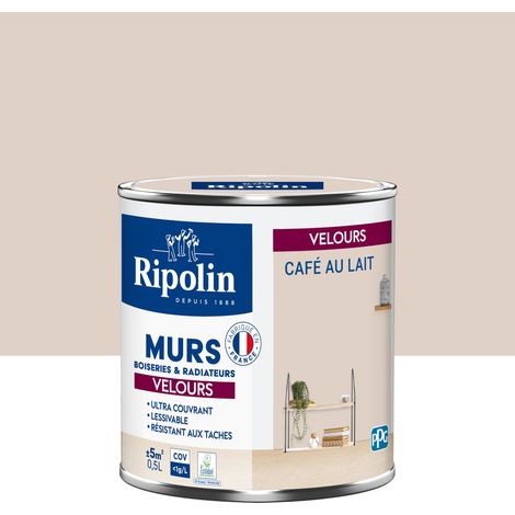 Peinture aspect Velours - 0,5L - Café au Lait - Ripolin (1/5)