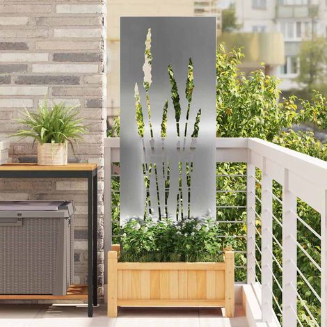 Garten Sichtschutz-Leinwand Silber 50 x 140 cm Verzinkter Stahl (1/5)