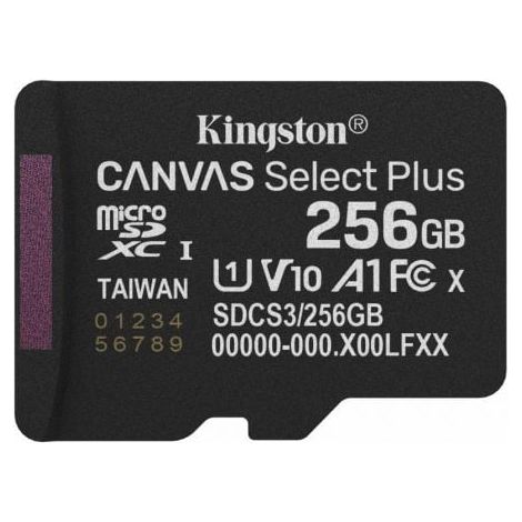 Tarjeta de Memoria Micro SD con Adaptador Kingston SDCS3/256GBSP 256 GB