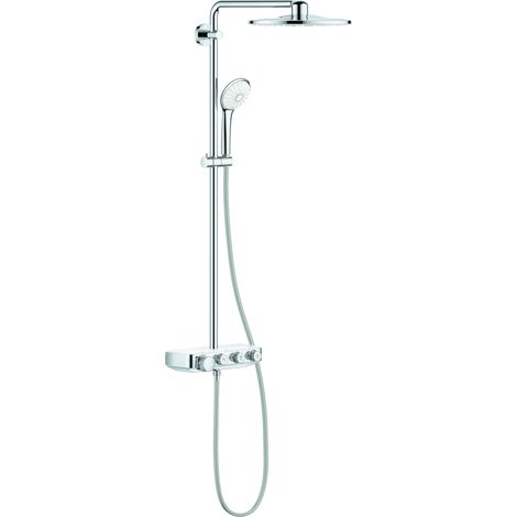 Grohe – Colonne de douche thermostatique Euphoria SmartControl 310 – Douche de tête Rainshower 310 avec 3 jets – Flexible 1750 mm – 26507LS0 (1/10)
