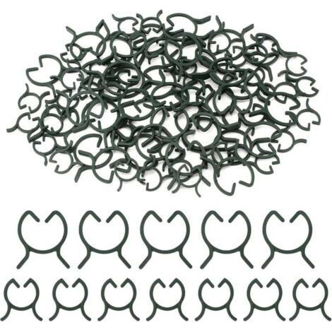 200pcs Plant Support Clips, Tomato Clips, Climbing Plant Clips, Outdoor Plant Fixing Clips, Garden Clips, Suitable for Fruits, Vegetables and Tomatoes - M+L (1/4)