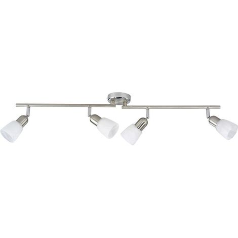 BRILLIANT lampe Sofia spot tube 4flg fer / chrome / blanc 4x D45, E14, 40W, adapté aux lampes à suspension (non inclus) Échelle A ++ à E Bras pivotant / tête pivotante (1/3)