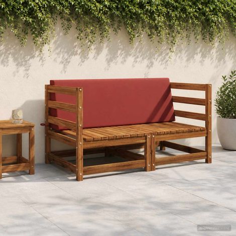 vidaXL Coussin de dossier SOEST 100 % polyester Rouge 120 x 20 x 40 cm (1/5)