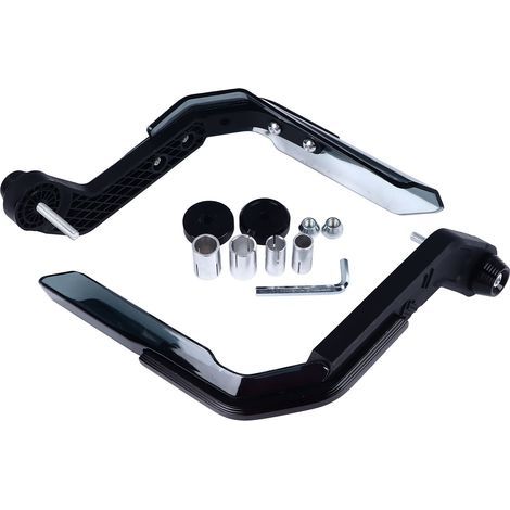 Protectores de manos para motocicleta, 2 piezas, resistentes al viento, protección contra colisiones, ajuste universal, protectores de manillar, color negro. (1/5)