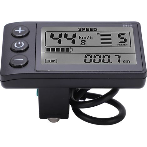 Testeur d'écran LCD pour vélo électrique S866 Testeur d'écran LCD 24 V 36 V 48 V Panneau de contrôle Prise étanche (1/5)