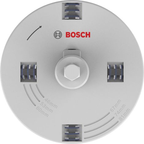 Bosch Set de scies-cloches pour bois et plaques de plâtre avec porte-foret, 46/53/60/67/74/81 x 31 mm (1/5)
