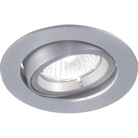 Faretto led 1x50w incasso soffitto gu10 rotondo orientabile grigio metallo Ø95mm foro 82mm ip20 rossini illuminazione 205984-gr
