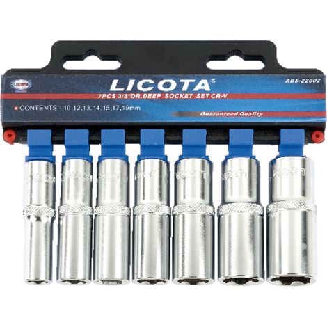 Coffret de Douilles 3/8, Jeu de Douilles 10-19mm SuperLock