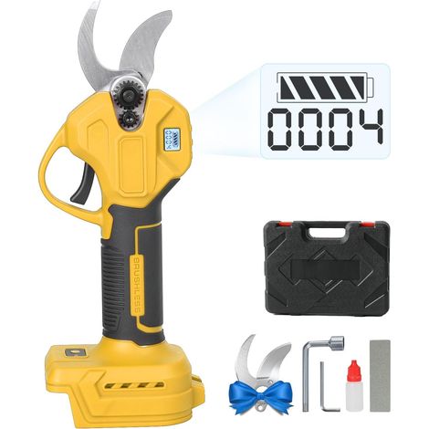 Sécateur sans fil compatible 18 V – Sécateur électrique de jardin, cisaille électrique Brushless 30 mm avec écran LCD (Batterie non incluse) (1/5)