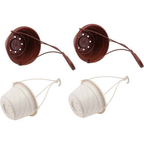 Ensemble de 4 pots de fleurs suspendus en plastique pour jardin, à utiliser à la maison (1/5)