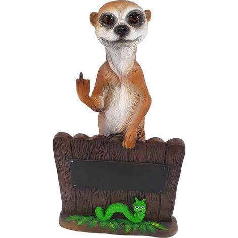 Dekofigur Erdmännchen Mittelfinger 60 x 31 x 17 cm Gartenfiguren