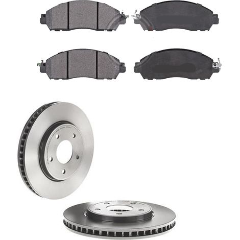 KIT FRENI ANTERIORI compatibile con NISSAN LEAF (ZE1) - DISCHI + PASTIGLIE OEM: P 56 120 / 18495 /SOSTITUZIONE DIRETTA/BASSA POLVERE/SILENZIOSO