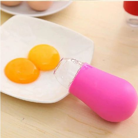 Séparateur de jaune d'œuf en silicone, un outil de cuisine ménager (1/4)