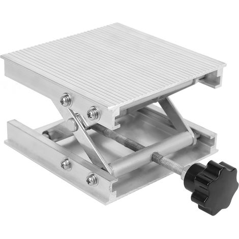 Support de table élévatrice de laboratoire en alliage d'aluminium, réglage fin manuel, 100 x 100 mm (1/5)