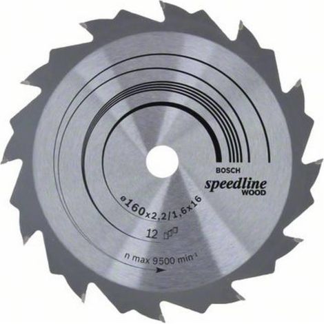 Bosch Speedline Wood lama sega circolare 160 mm 12 denti