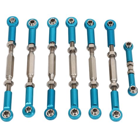 Ensemble de biellettes de traction pour voiture télécommandée RC, complet avec clips de biellette en alliage d'aluminium et en acier, adapté aux accessoires de mise à niveau pour camion court Traxxas (1/5)