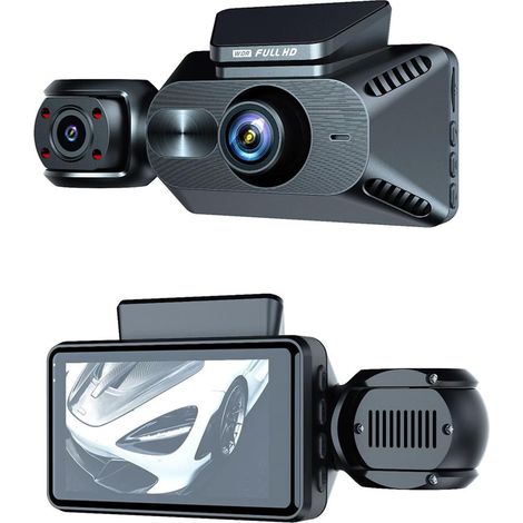 Cam, 3 Len Dashcam Auto DVR im Auto 1080P Dashcam für Autos Rückfahrkamera für Fahrzeugvideorecorder, Nachtsicht, Parkmonitor,Keine