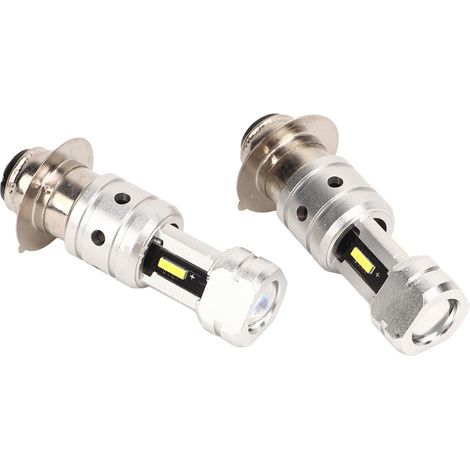 Ampoule LED H6 H6M P15D pour moto, double lentille optique, 100 W, ultra-lumineuse, pour phare de quad ou SSV, lumière blanche 6000 K (1/5)